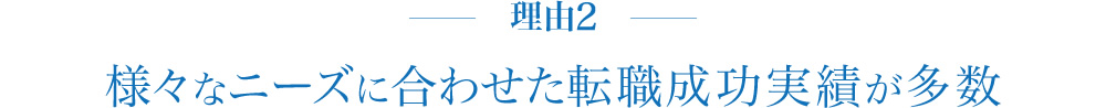 理由2 様々なニーズに合わせた転職